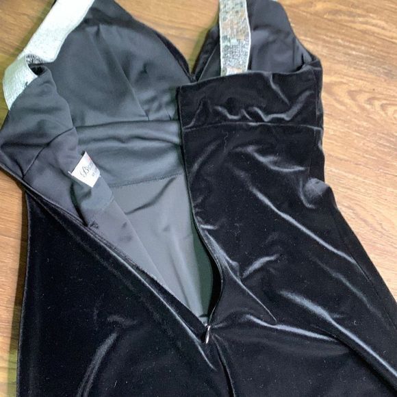 90s black dress. Sexy fairy grunge velour dress.‎ Sweetheart neckline New Years - Picture 6 of 7